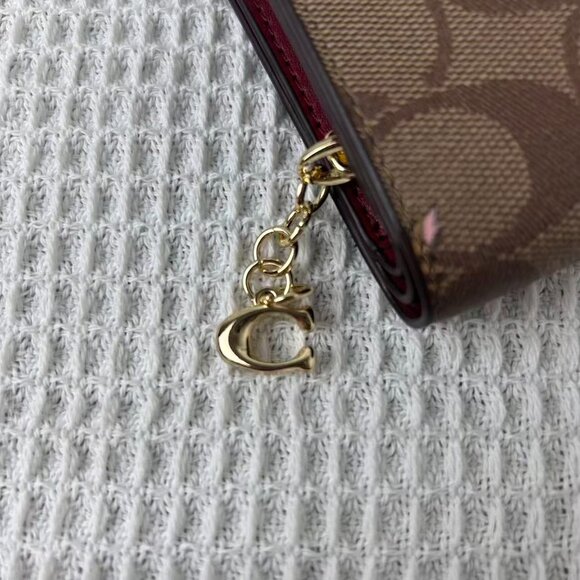 NEW Coach Snap Wallet In Signature Canvas With Dancing Kitten Print - Picture 8 of 9